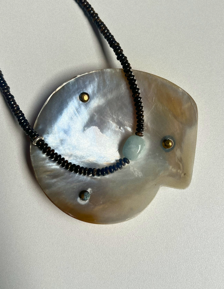 Token 5 - Bronzite & Beryl Necklace