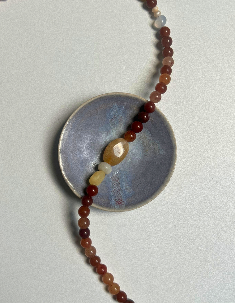 Commonplace 12 – Purple Aventurine & Yellow Topaz Necklace