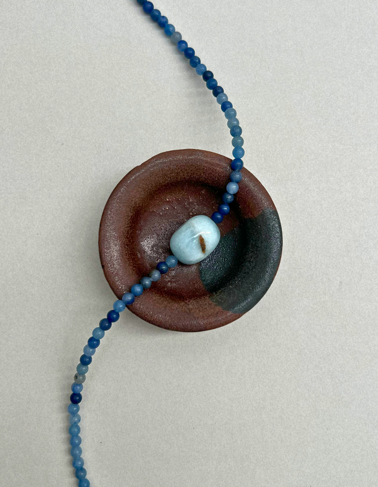 Cairn 19 – Blue Aventurine & Blue Beryl Necklace
