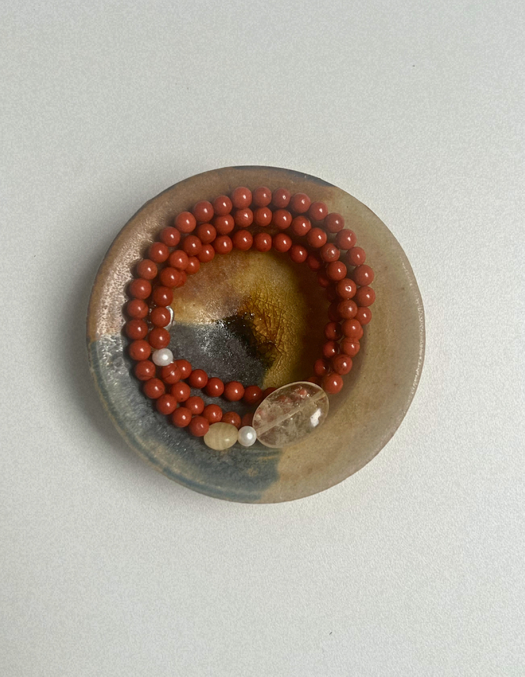 Trove 22 - Red Jasper & Citrine Necklace