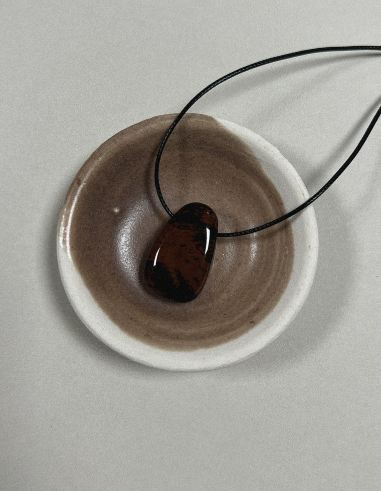 Calenthe IX - Mahogany Obsidian Forma Pendant