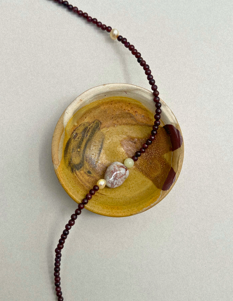Collected 8 – Garnet & Exotica Jasper Necklace