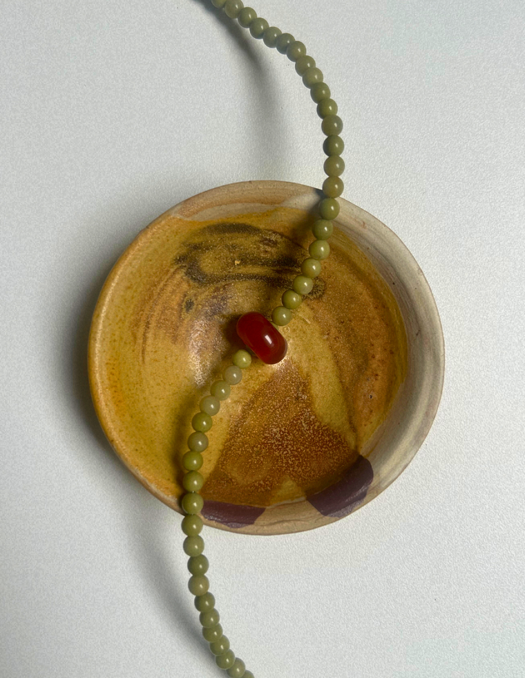 Idle Hands 34 - Alashan Agate Movement Necklace