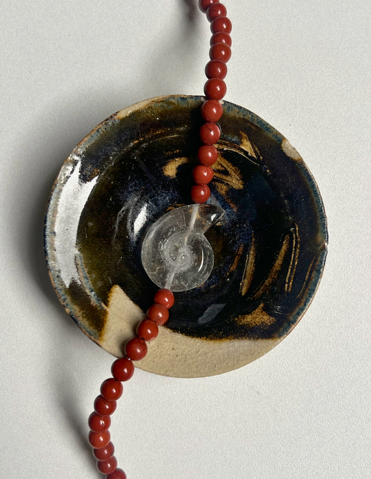 Fleur 20 - Red Jasper Whorl Necklace