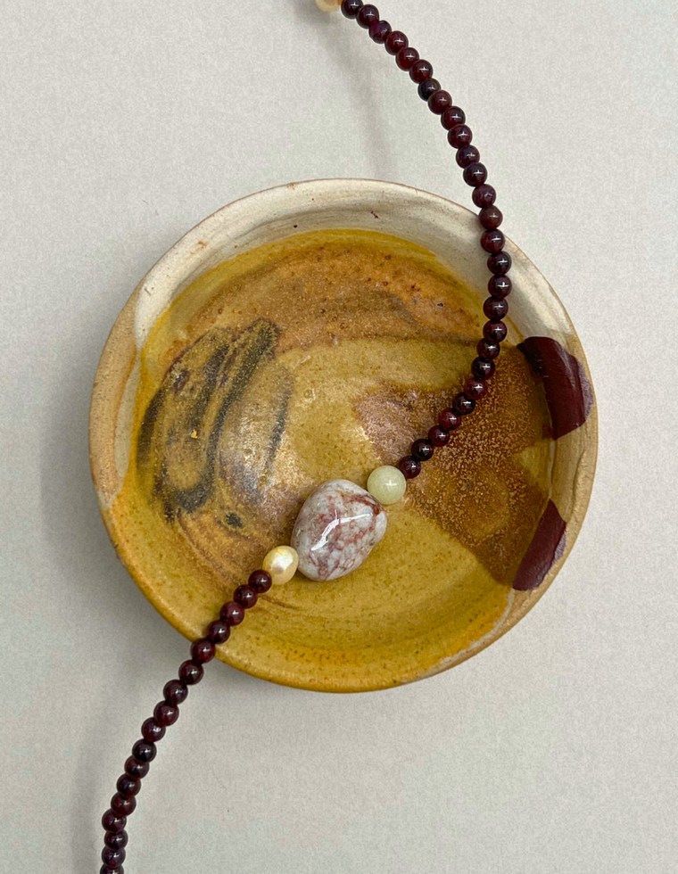 Collected 8 – Garnet & Exotica Jasper Necklace