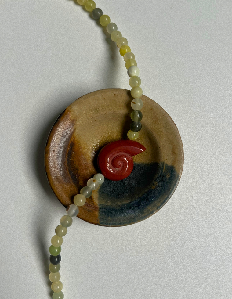 Tempera 21 - Jade Whorl Necklace