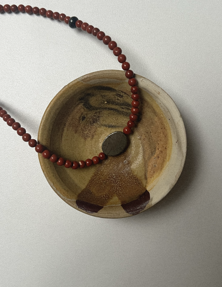 Merovan - Red Jasper & Pyrite Necklace