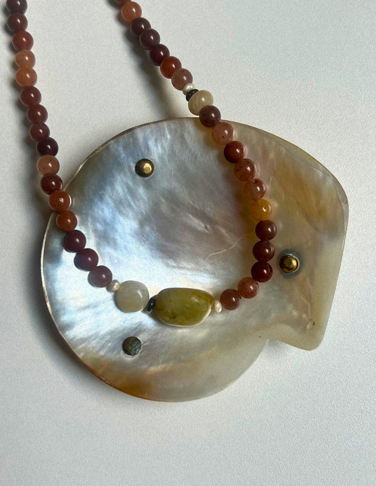 Commonplace 12 – Purple Aventurine & Yellow Topaz Necklace