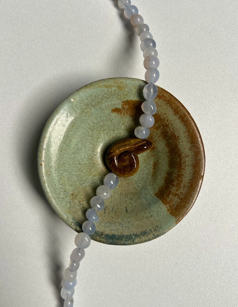 Fleur 19 - Chalcedony Whorl Necklace