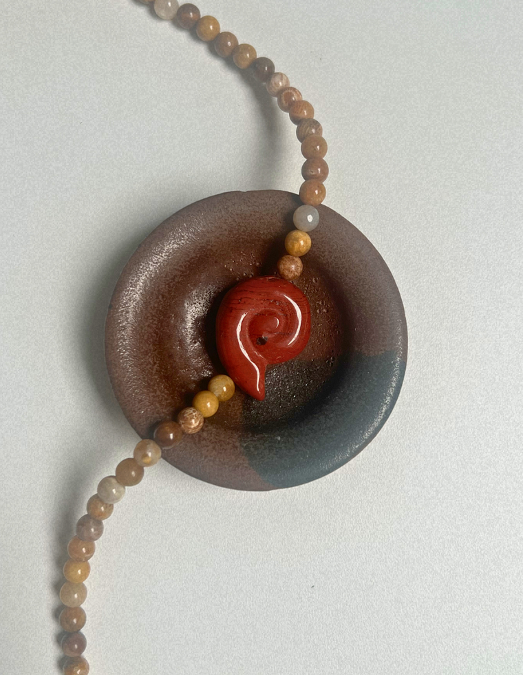 Trove 15 - Fossilised Coral Whorl Necklace