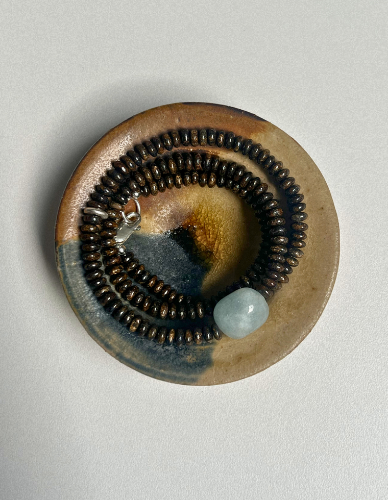 Token 5 - Bronzite & Beryl Necklace