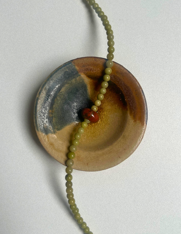 Idle Hands 35 - Alashan Agate Movement Necklace