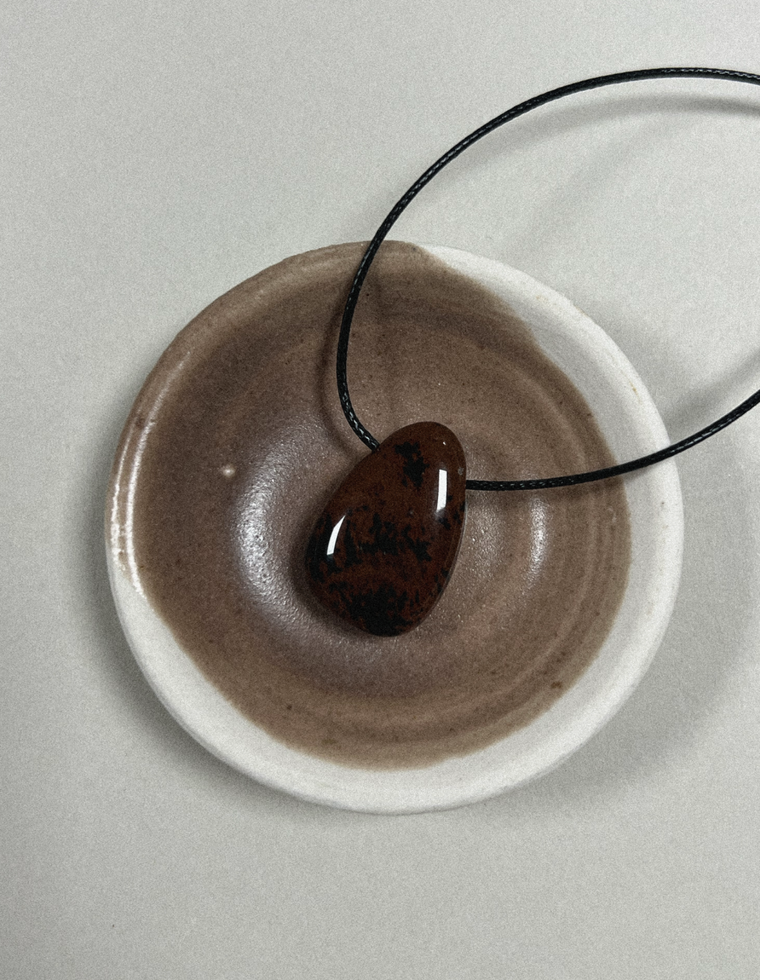 Calenthe X - Mahogany Obsidian Forma Pendant