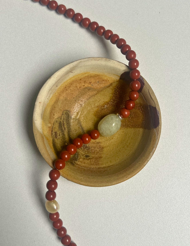 Fragment 8 - Red Jasper & Beryl Necklace