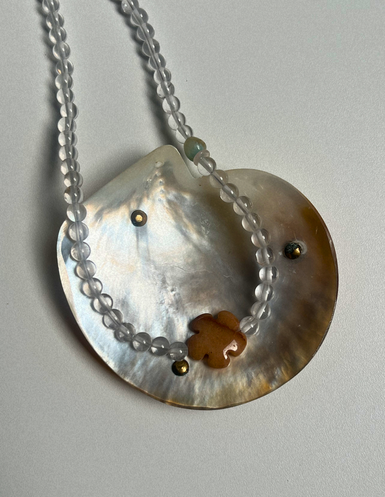 Sundial 20 - Clear Quartz & Agate Necklace