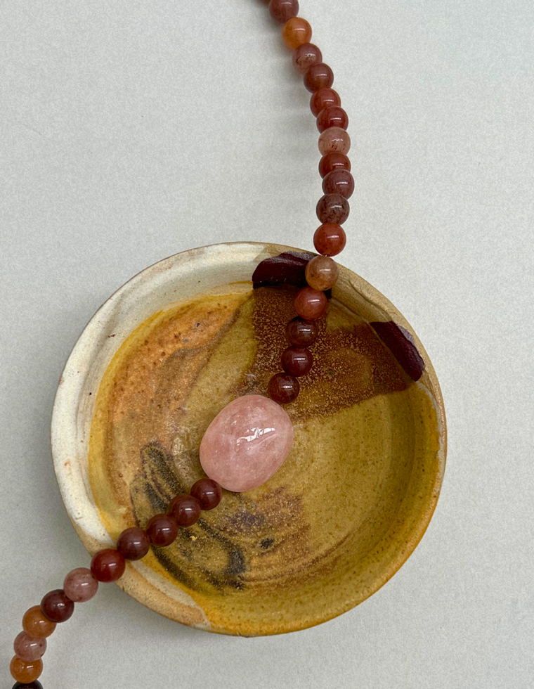 Cairn 4 – Purple Aventurine & Pink Beryl Necklace