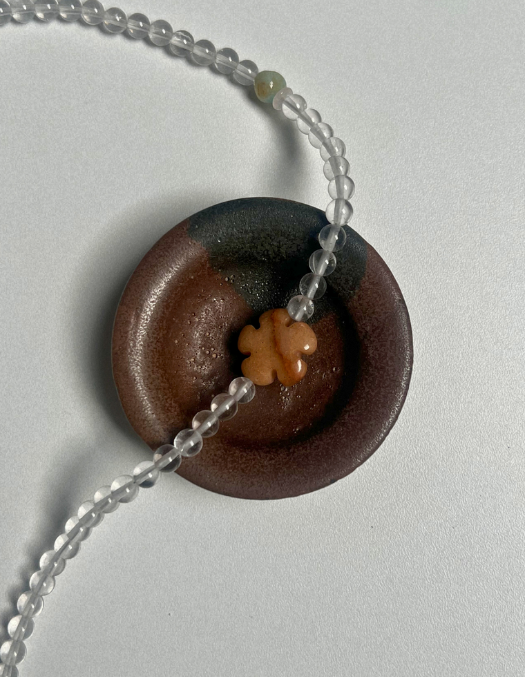 Sundial 20 - Clear Quartz & Agate Necklace