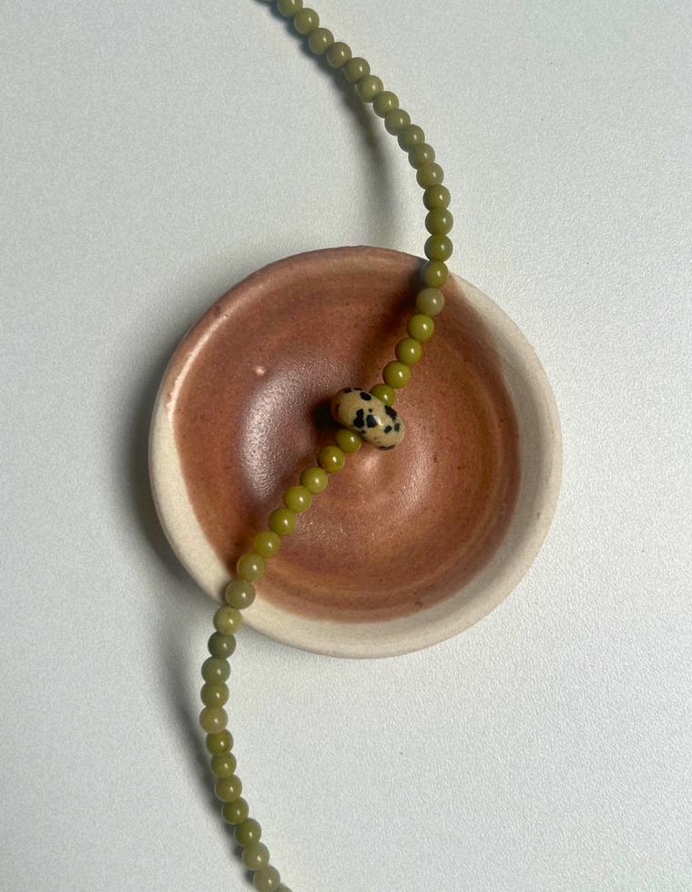 Idle Hands 36 - Alashan Agate Movement Necklace