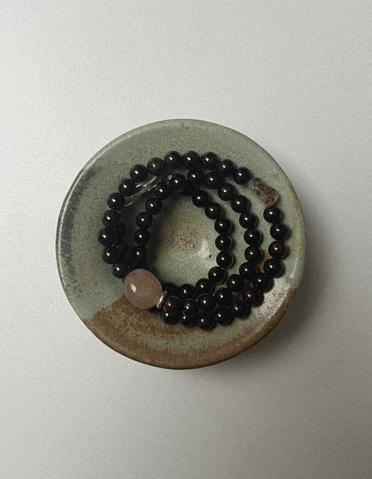 Coralen - Garnet & Beryl Necklace