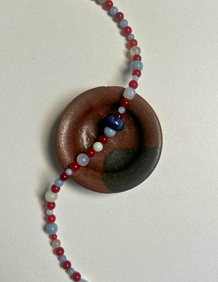 Commonplace 34 – Carnelian & Angelite Necklace