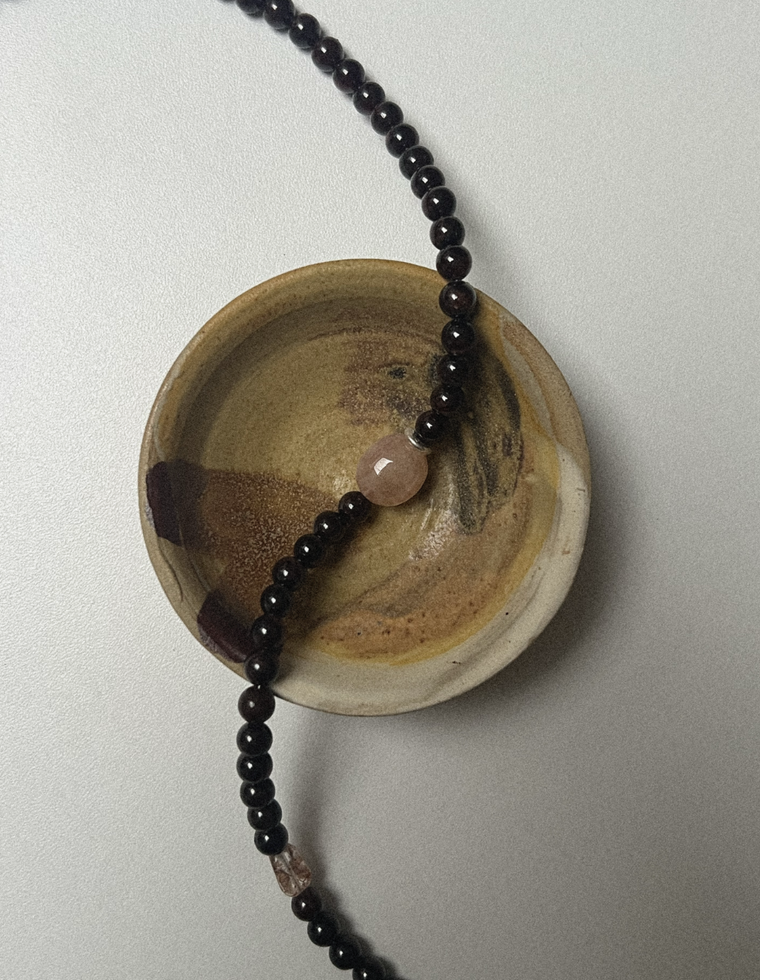 Coralen - Garnet & Beryl Necklace