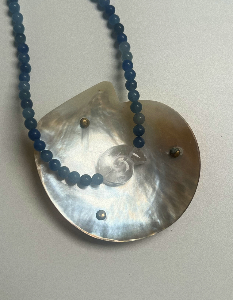Trove 42 - Blue Aventurine Whorl Necklace
