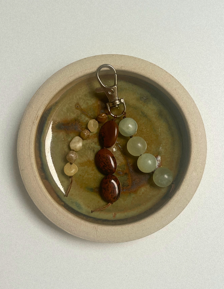 Stoned Charm - Bowenite & Mahogany Obsidian