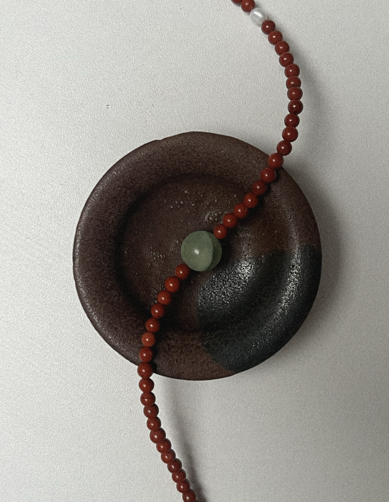 Unfurl 5 - Red Jasper & Aventurine Necklace