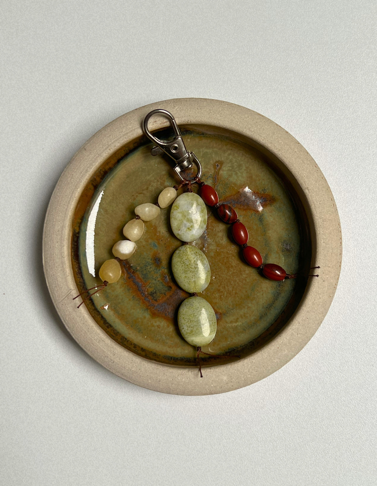 Stoned Charm - Yellow Jade & Green Jade