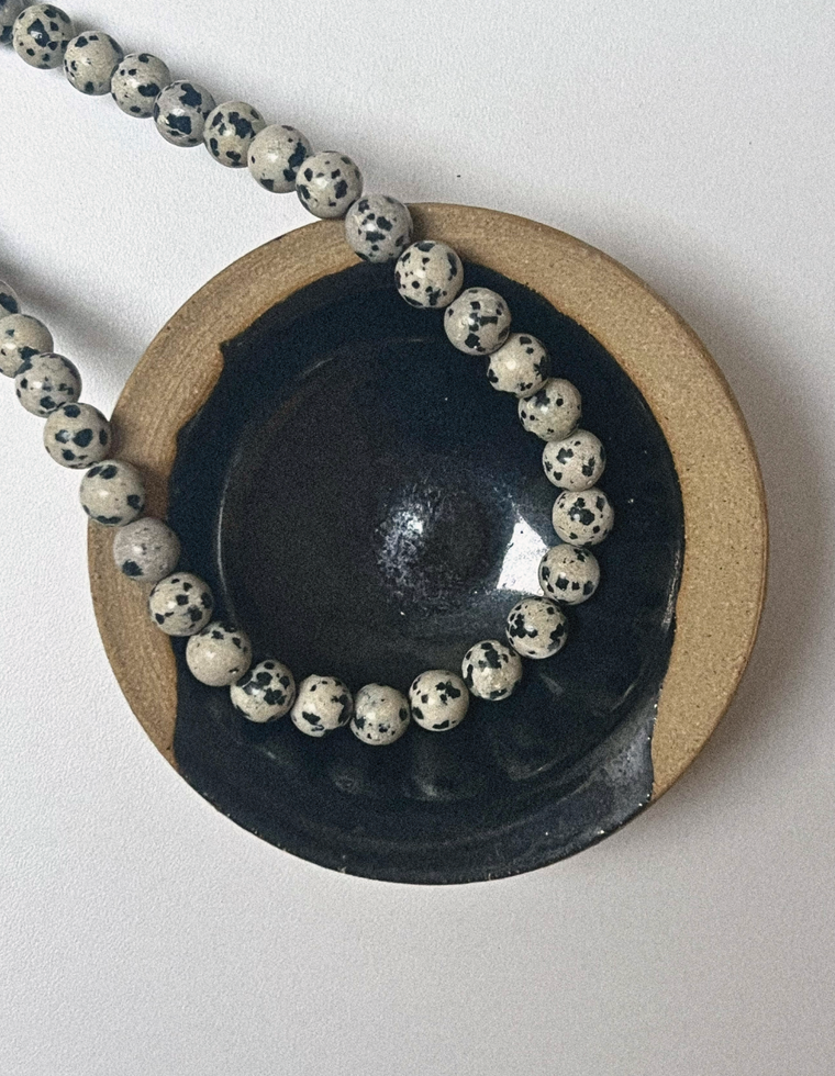 Anchor Three - Dalmatian Jasper Necklace