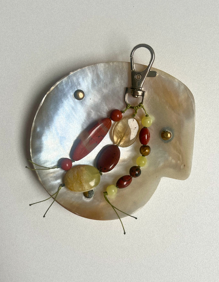 Stoned Charm - Red Jasper & Citrine