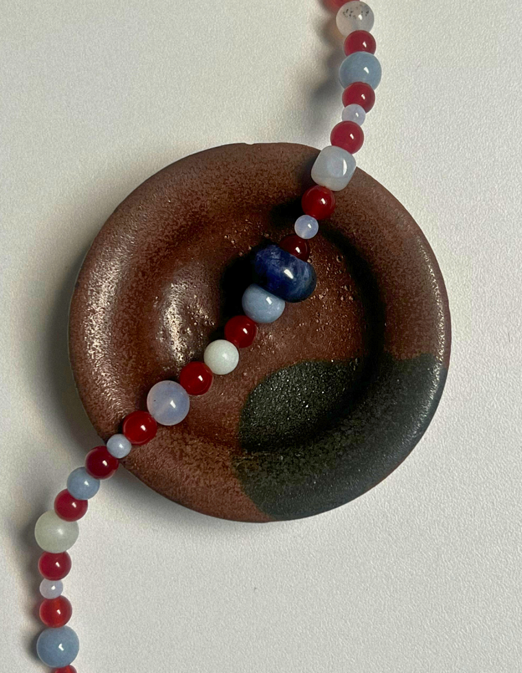 Commonplace 34 – Carnelian & Angelite Necklace
