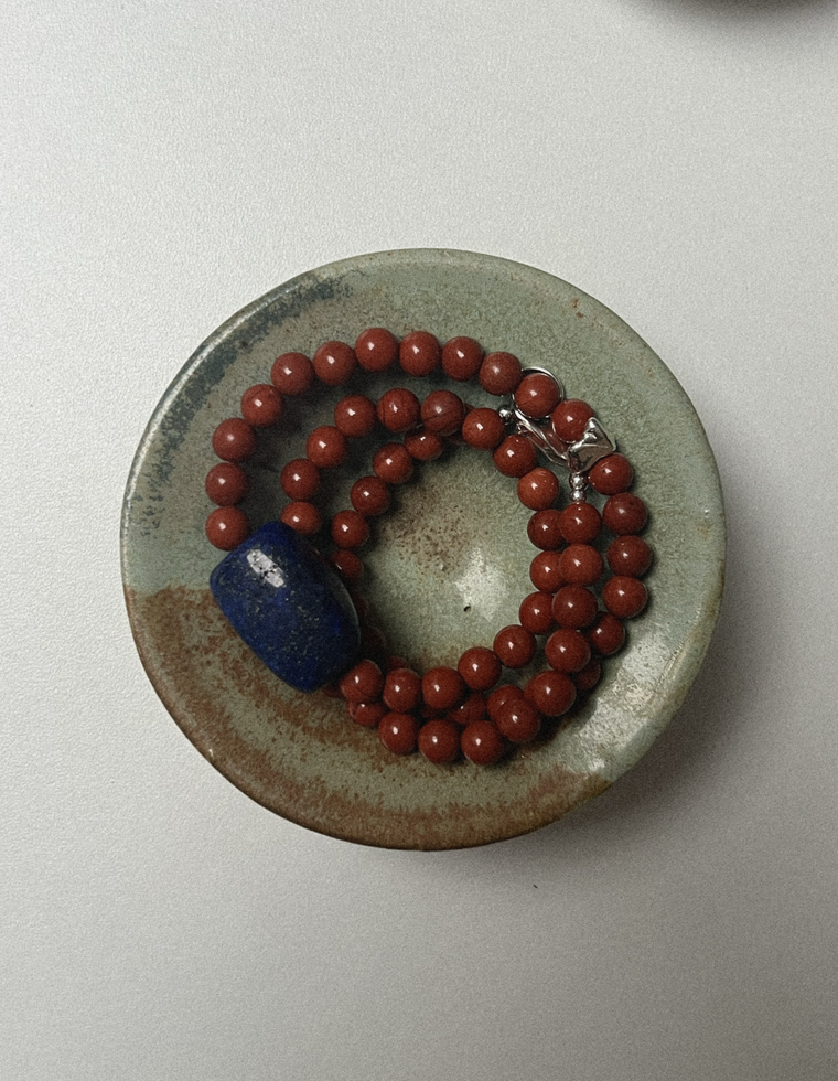 Valrynn - Red Jasper & Lapis Lazuli Necklace