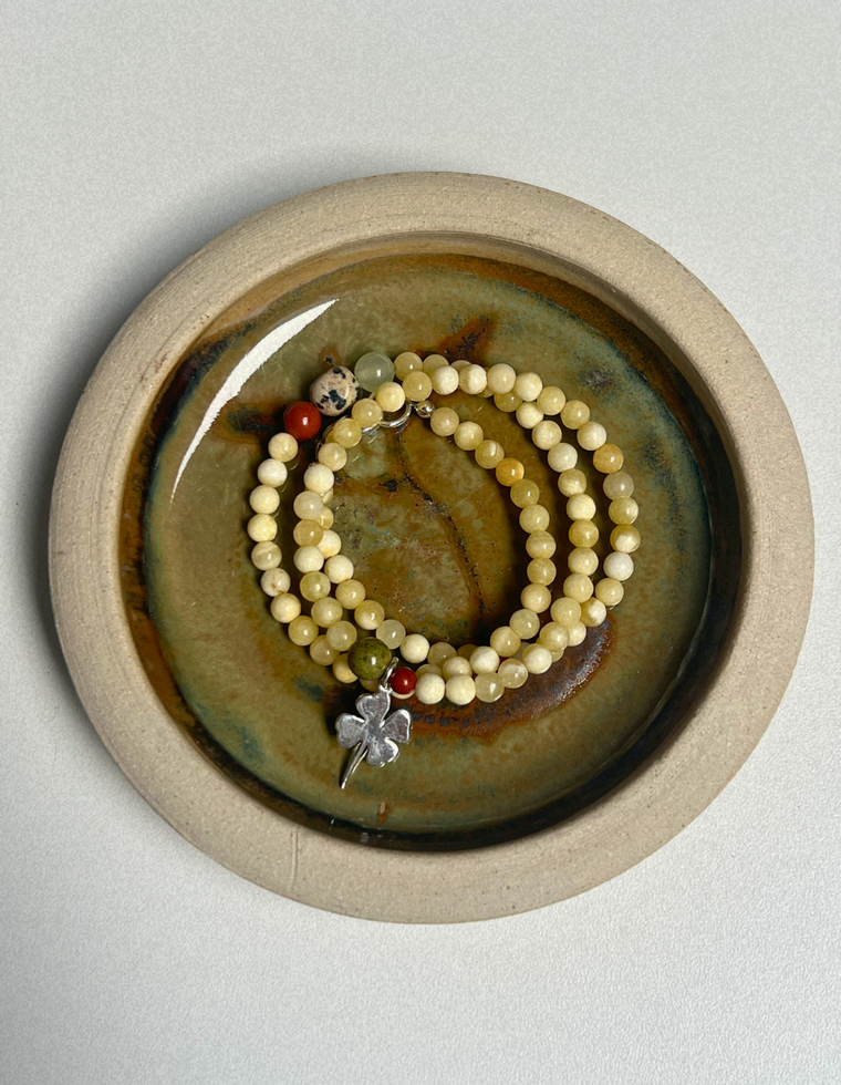 Token 4 - Yellow Jade Clover Necklace
