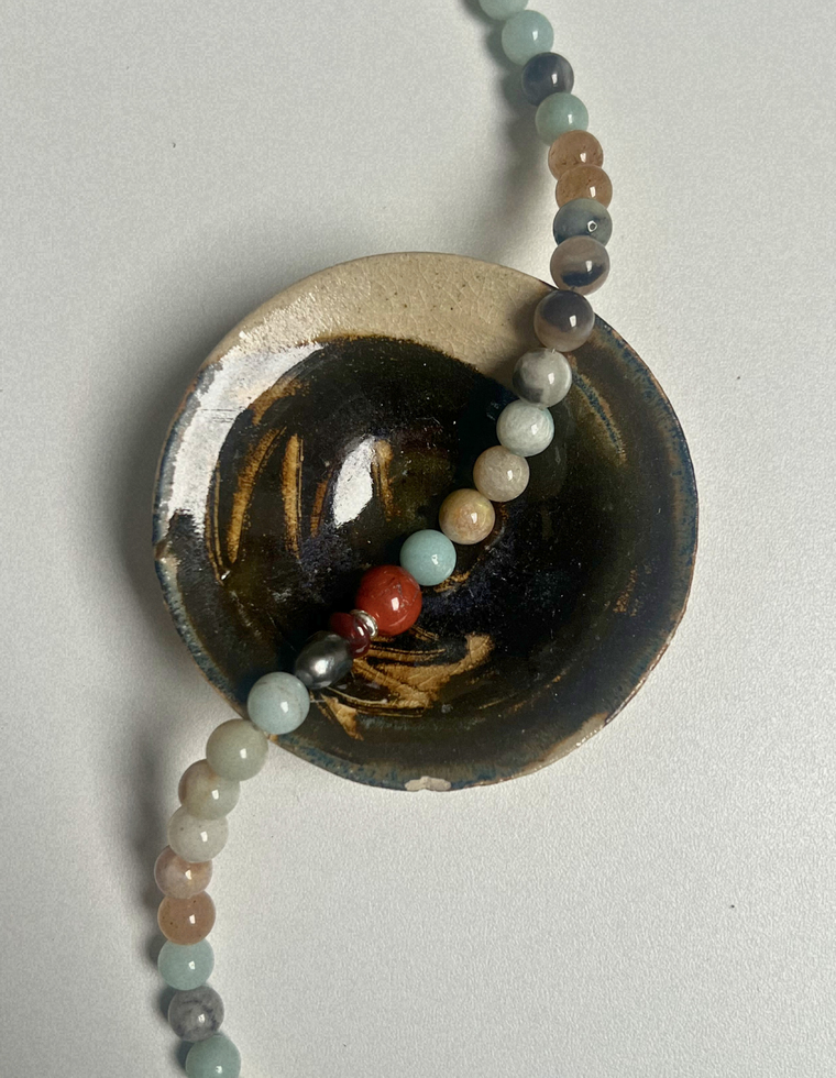 Fragment 15 - Flower Amazonite & Red Jasper Necklace