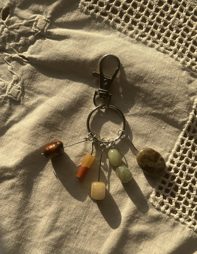Orbit Charm – Freshwater Pearl & Aventurine