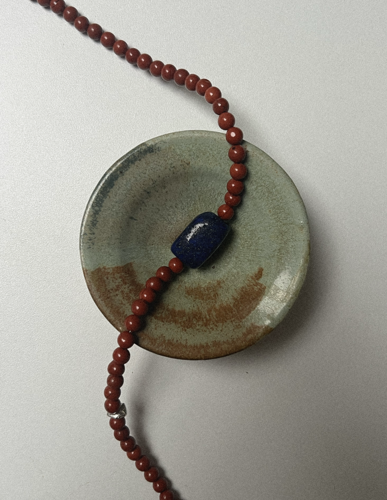 Valrynn - Red Jasper & Lapis Lazuli Necklace