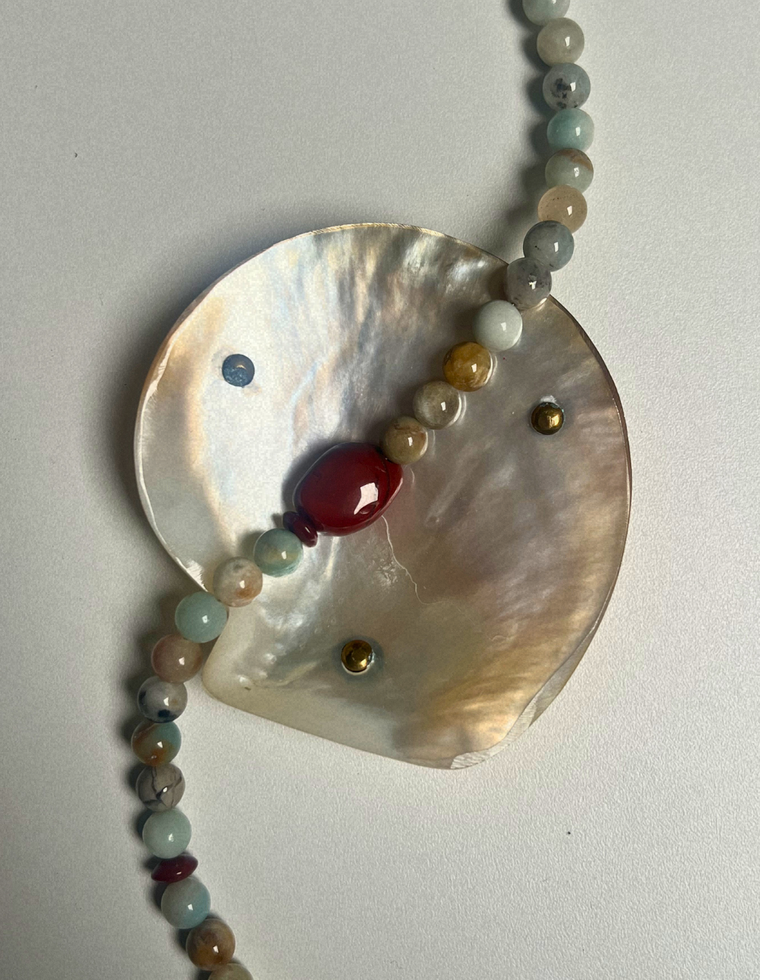 Fragment 7 - Flower Amazonite & Red Jasper Necklace