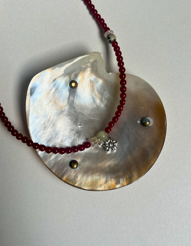 Token 2 - Carnelian Flower Necklace