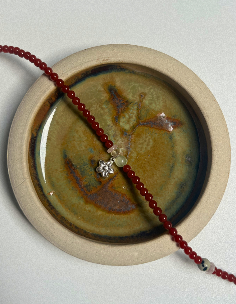 Token 2 - Carnelian Flower Necklace