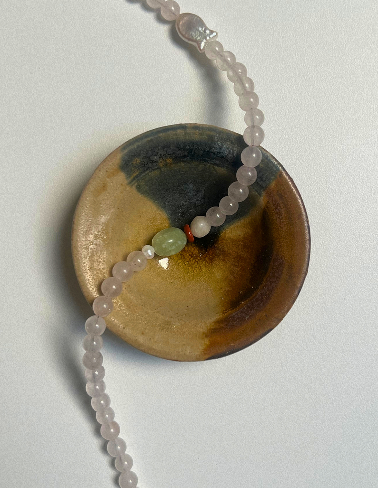Commonplace 17 – Rose Quartz & Pearl Necklace