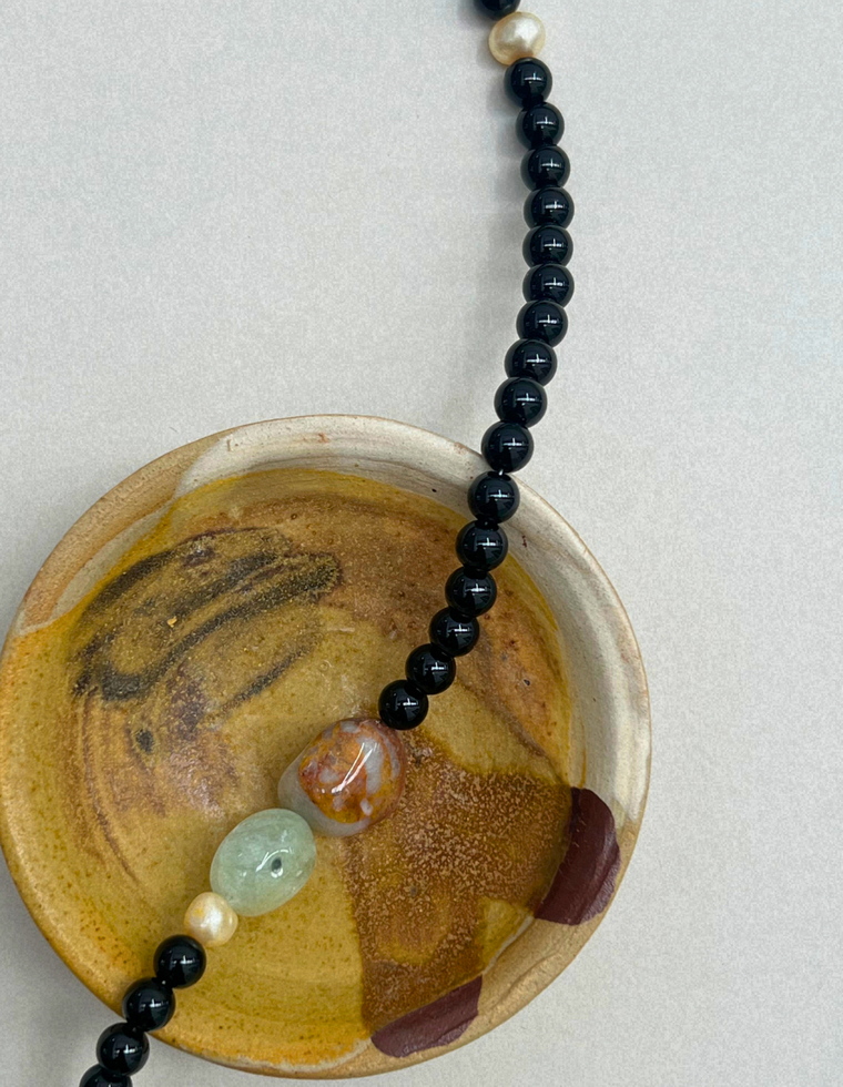 Collected 11 – Onyx & Exotica Jasper Necklace