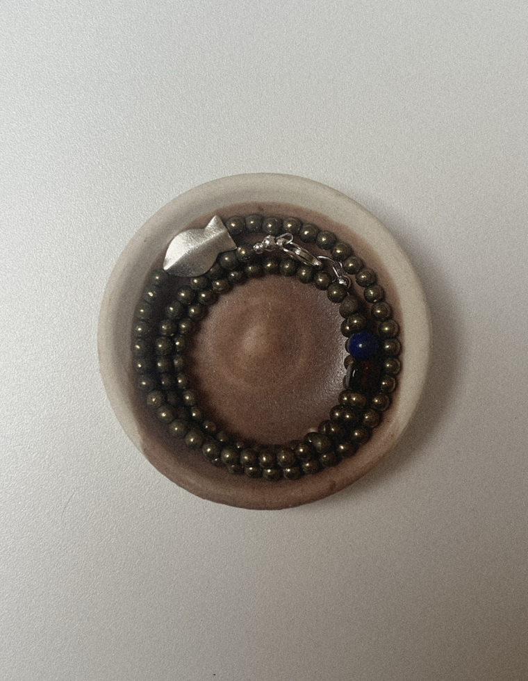 Eryndel - Pyrite & Amber Necklace