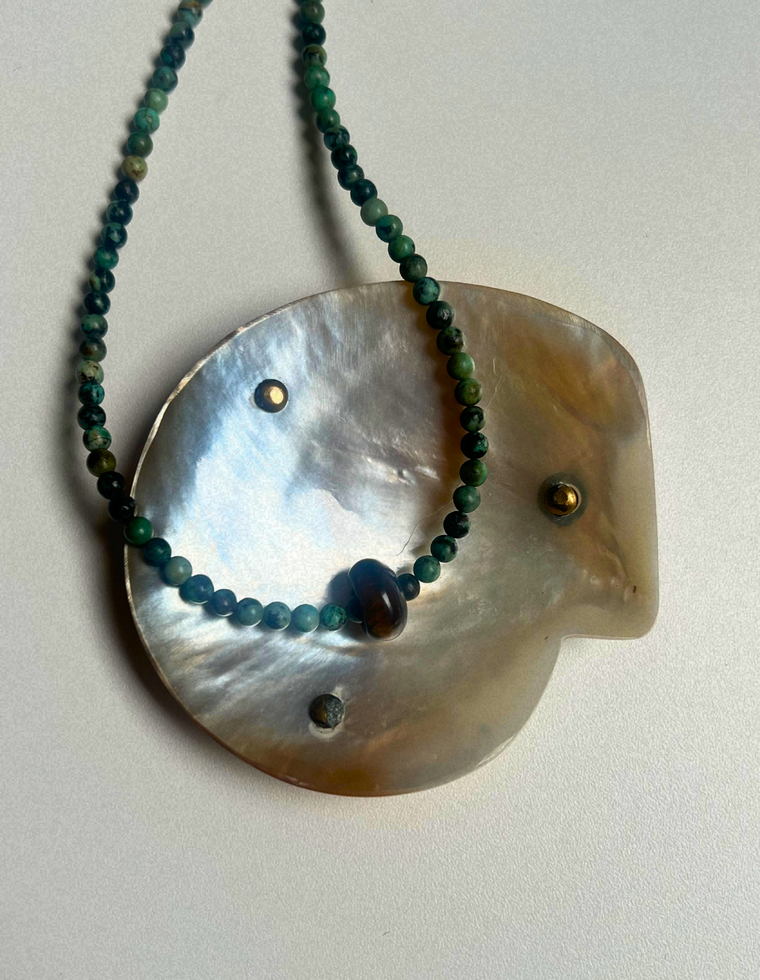 Idle Hands 41 - Turquoise Movement Necklace