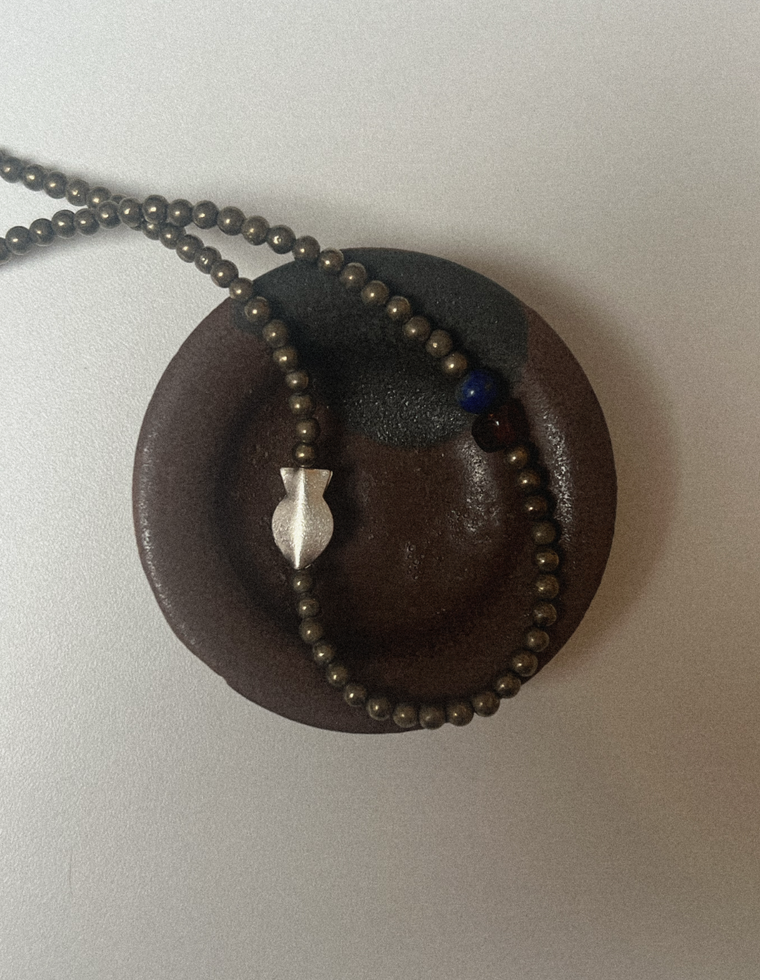 Eryndel - Pyrite & Amber Necklace