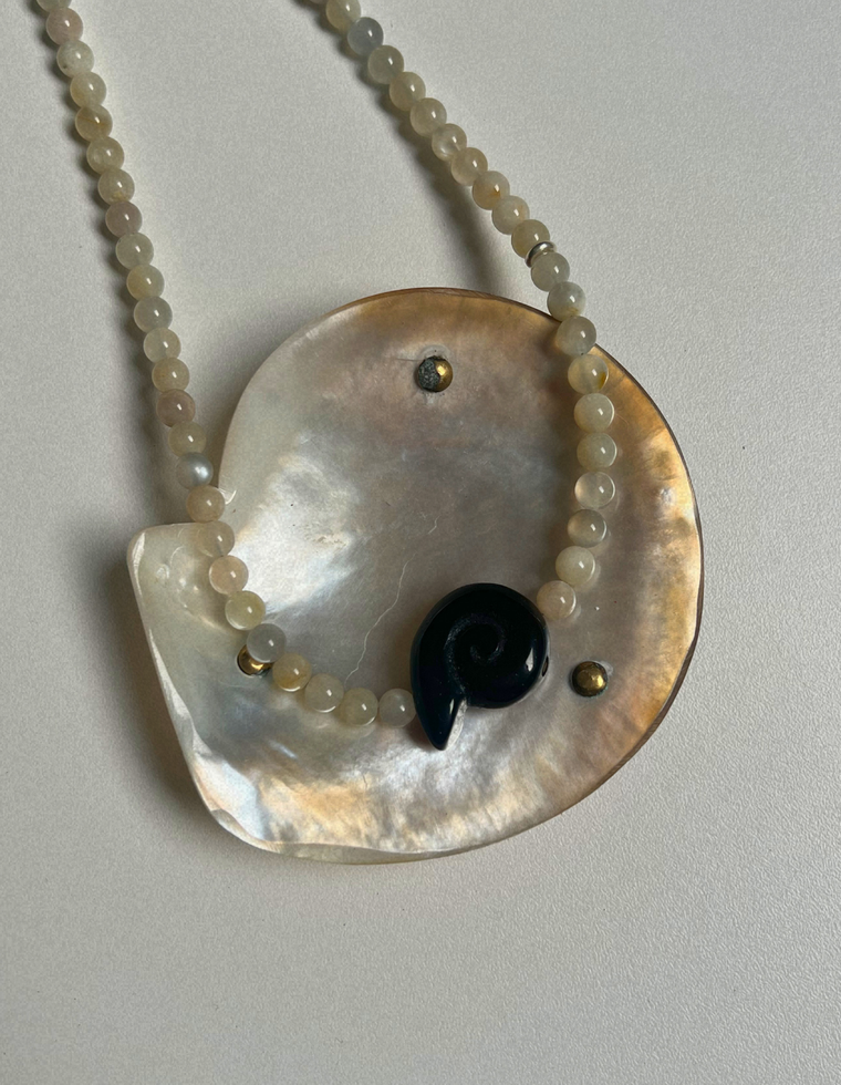 Tempera 30 - Moonstone Whorl Necklace