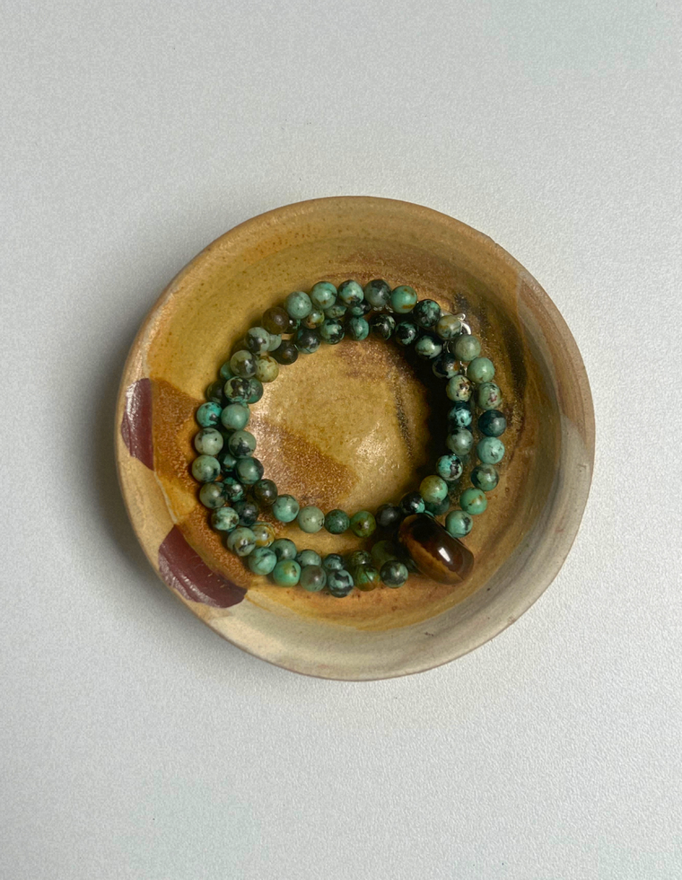 Idle Hands 41 - Turquoise Movement Necklace