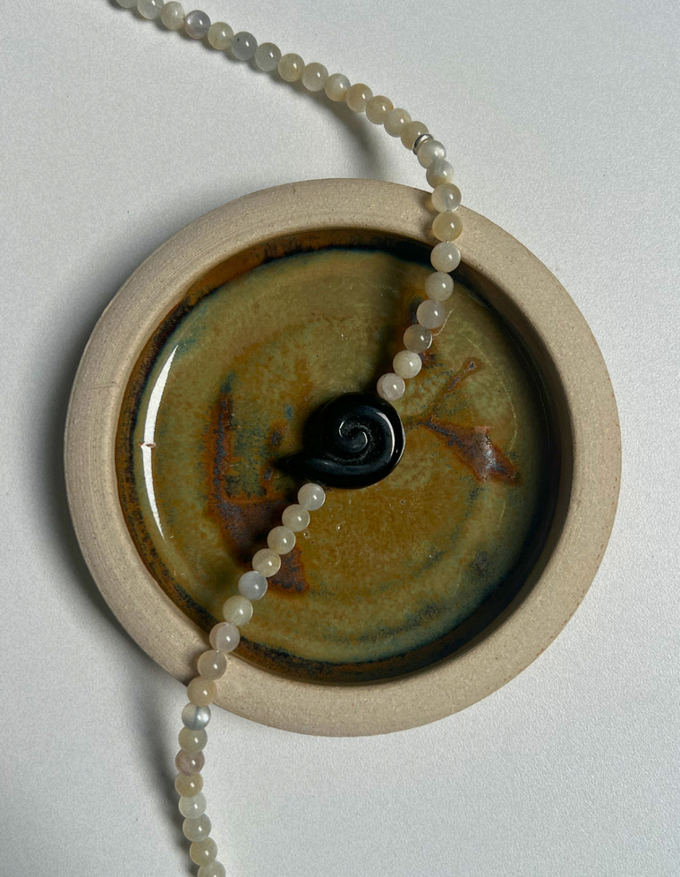 Tempera 30 - Moonstone Whorl Necklace