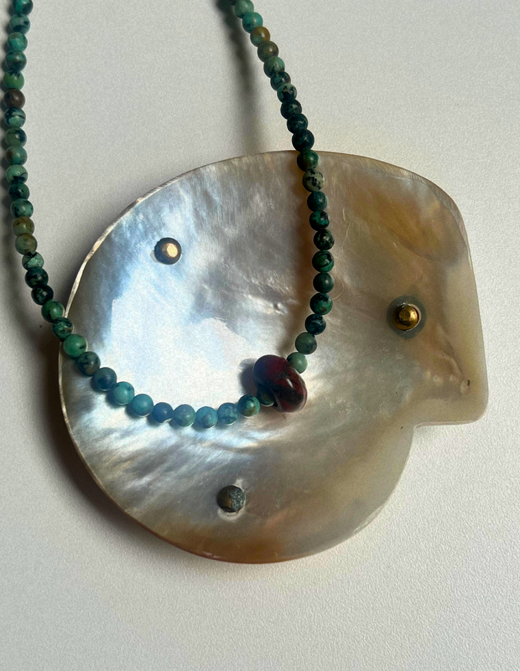Idle Hands 42 - Turquoise Movement Necklace
