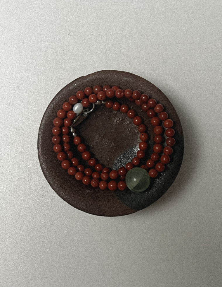 Unfurl 5 - Red Jasper & Aventurine Necklace